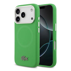 A Photo Of Lacoste MagSafe Silicone Case with Metal Logo for iPhone 17 Pro