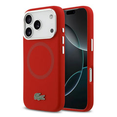 A Photo Of Lacoste MagSafe Silicone Case with Metal Logo for iPhone 17 Pro