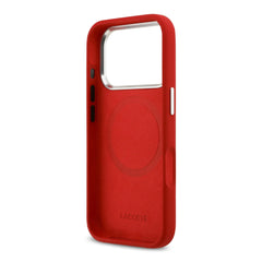 A Photo Of Lacoste MagSafe Silicone Case with Metal Logo for iPhone 17 Pro