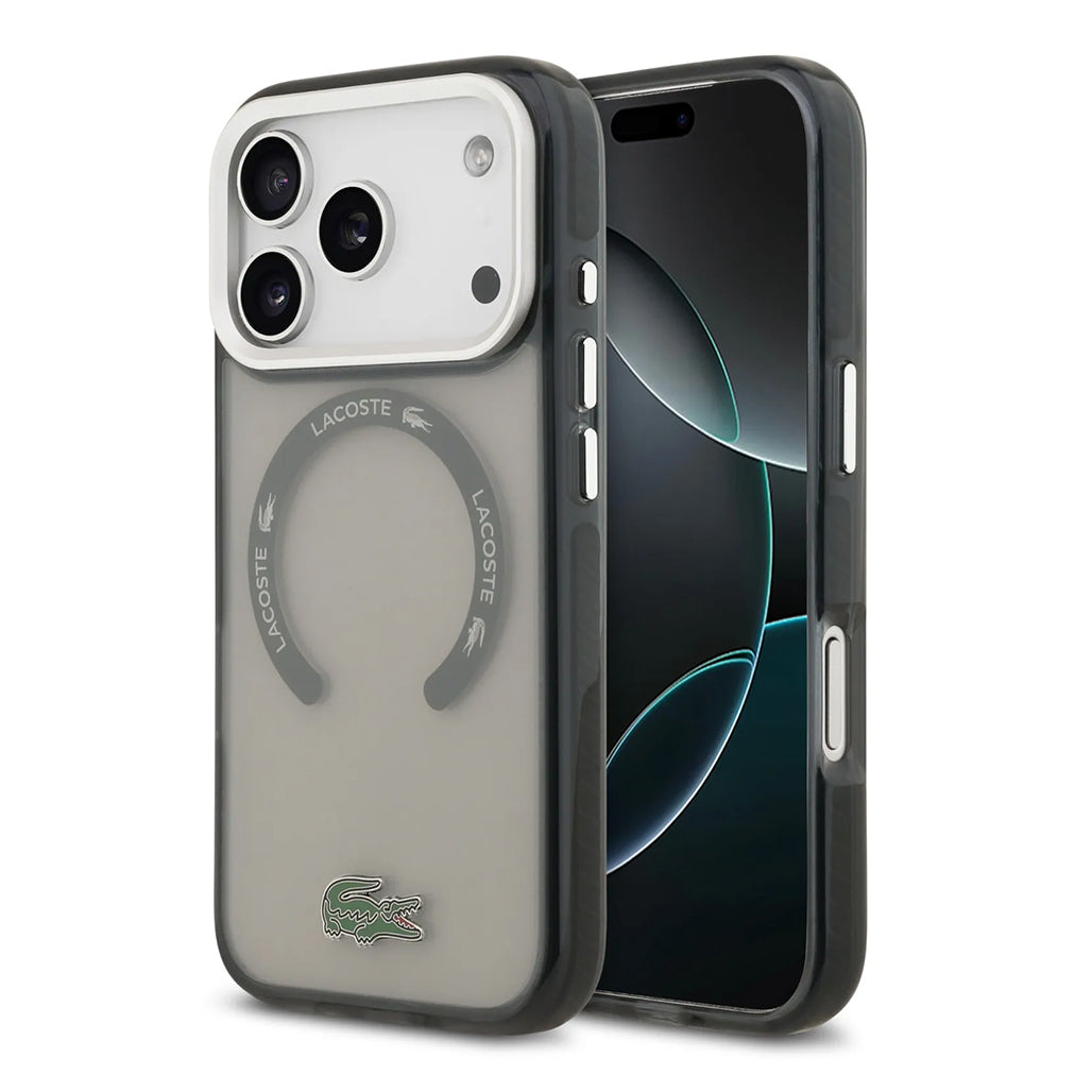 A Photo Of Lacoste MagSafe Transparent TPU+PC Case with Frosted Finish for iPhone 17 Pro