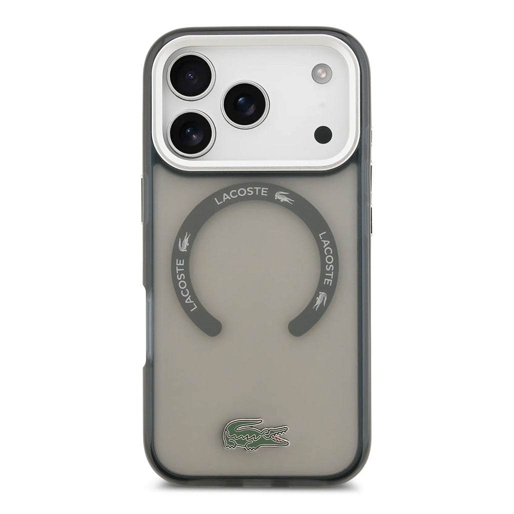 A Photo Of Lacoste MagSafe Transparent TPU+PC Case with Frosted Finish for iPhone 17 Pro
