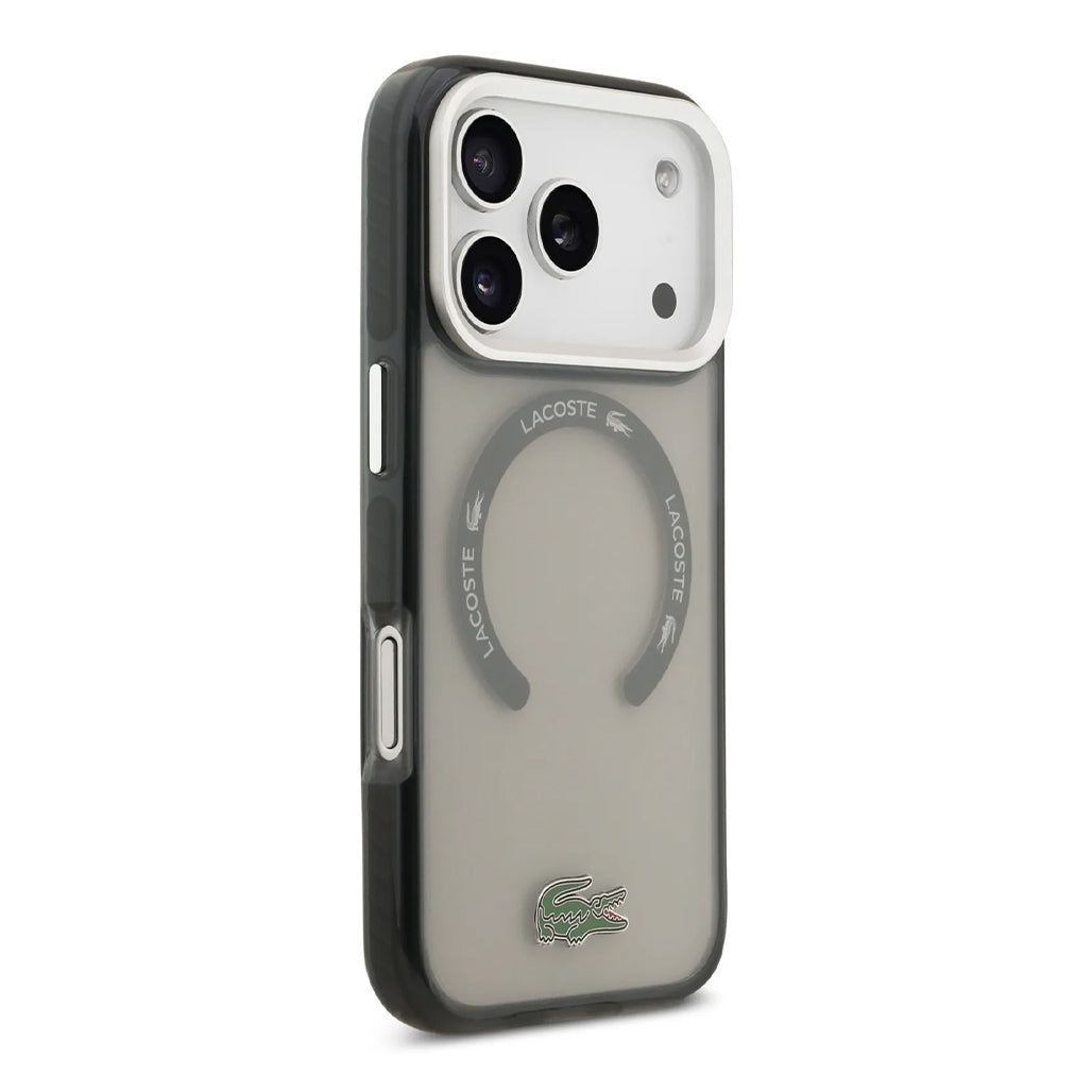 A Photo Of Lacoste MagSafe Transparent TPU+PC Case with Frosted Finish for iPhone 17 Pro