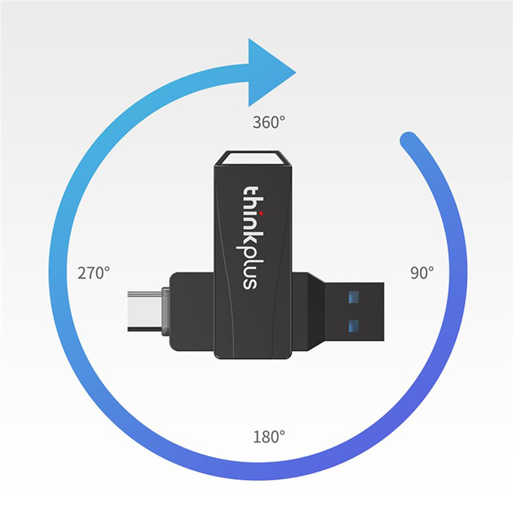 A Photo Of Lenovo Thinkplus MU252 64GB USB + Type C Dual-Interface Flash Drive