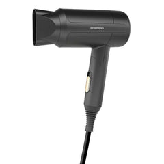 A Photo Of Porodo Lifestyle 1200W Foldable Hair Dryer 1.8M Cable - Black