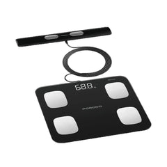 A Photo Of Porodo Lifestyle Precise Analysis Smart Scale - Black
