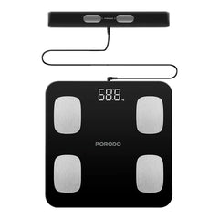 A Photo Of Porodo Lifestyle Precise Analysis Smart Scale - Black