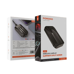 A Photo Of Porodo Wireless CarPlay Adapter with Split-Screen Support