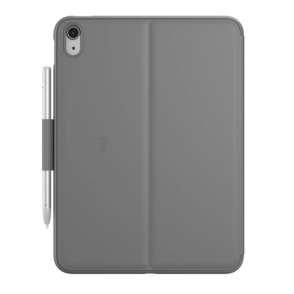 A Photo Of Logitech Slim Folio Bluetooth Keyboard Case for iPad 10th Generation – Oxford Grey (English Layout)