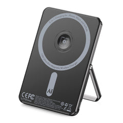 A Photo Of LITO LP03 15W Magnetic Power Bank 5000mAh – 5-in-1 Wireless Charger for iPhone, AirPods & Apple Watch – AI Fast Charging, Built-in Stand, Black