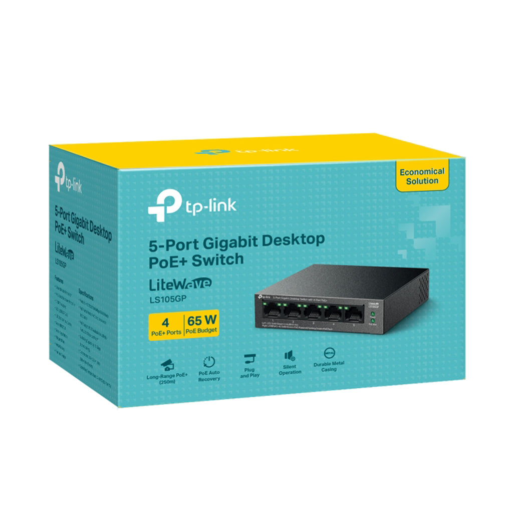A Photo Of TP-Link LS105GP - 5-Port Gigabit Desktop Switch with 4-Port PoE+