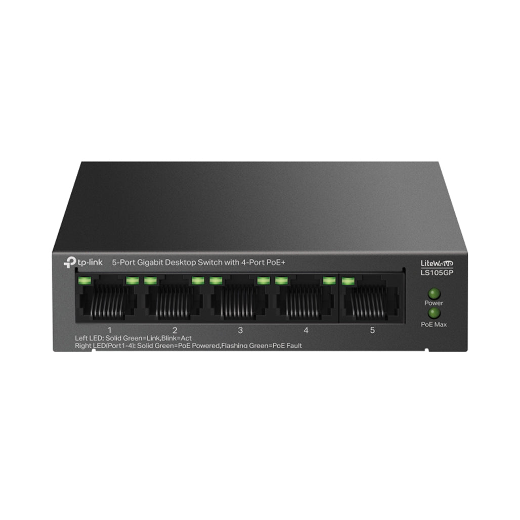 A Photo Of TP-Link LS105GP - 5-Port Gigabit Desktop Switch with 4-Port PoE+