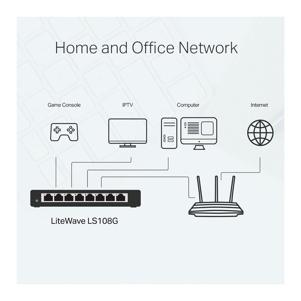 A Photo Of TP-Link LS108G - 8-Port Gigabit Desktop Switch
