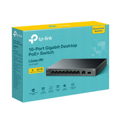 A Photo Of TP-Link LS1210GP - 10-Port Gigabit Desktop Switch with 8-Port PoE+