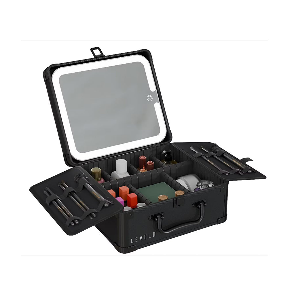 A Photo Of Levelo Elite Make-Up Box Organizer – Black - LVLELITEMUOBK