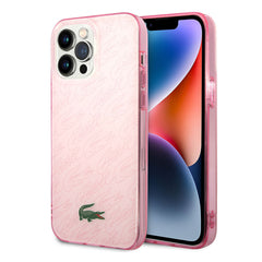 A Photo Of Lacoste Hard Case IML Double Layer & Dyed Bumper Signature Pattern for iPhone 14 Pro Max