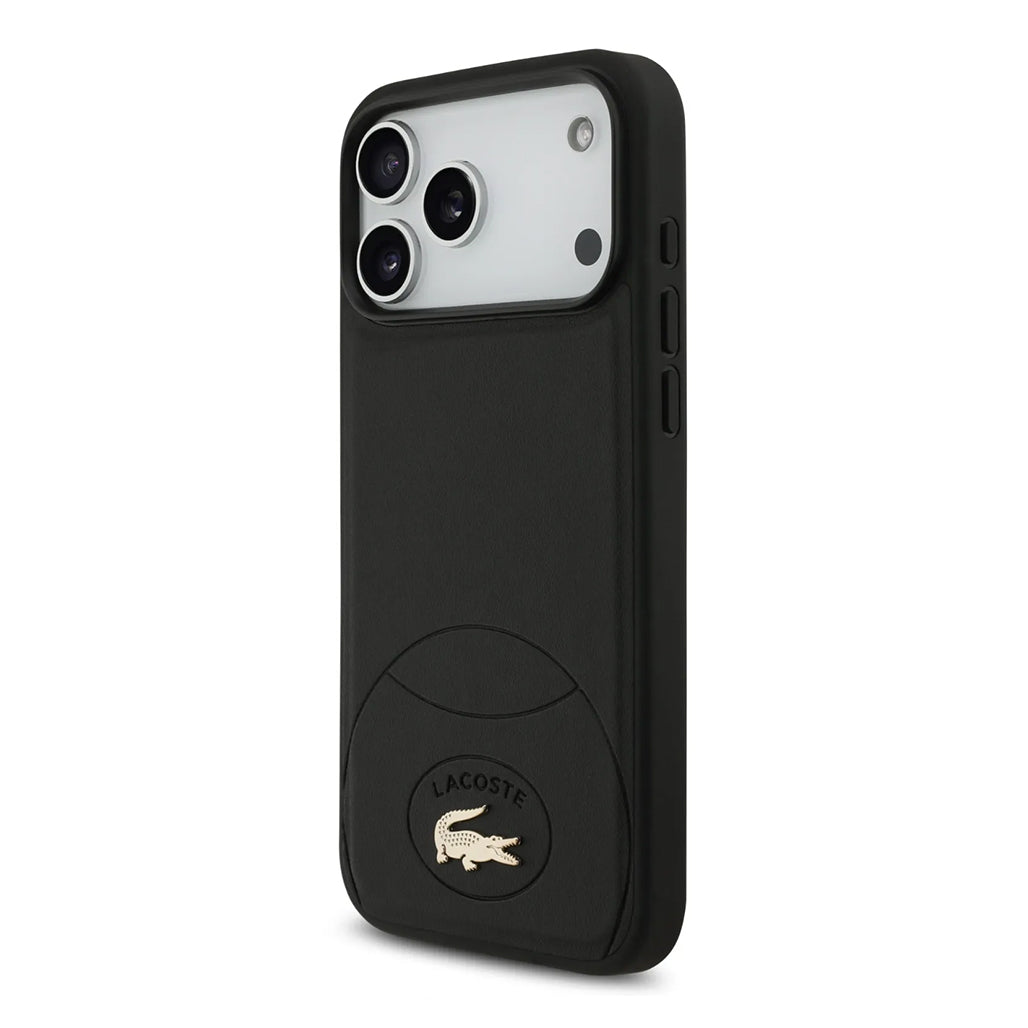 A Photo Of Lacoste MagSafe PU Leather Hard Case with Bliss Design for iPhone 17 Pro Max