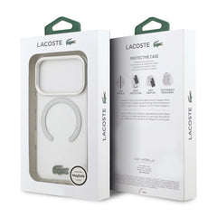 A Photo Of Lacoste MagSafe Transparent TPU+PC Case with Frosted Finish for iPhone 17 Pro