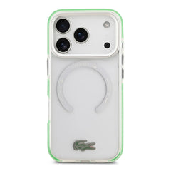 A Photo Of Lacoste MagSafe Transparent TPU+PC Case with Frosted Finish for iPhone 17 Pro