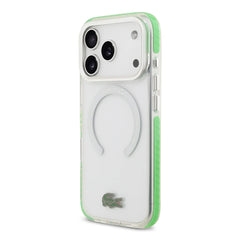 A Photo Of Lacoste MagSafe Transparent TPU+PC Case with Frosted Finish for iPhone 17 Pro