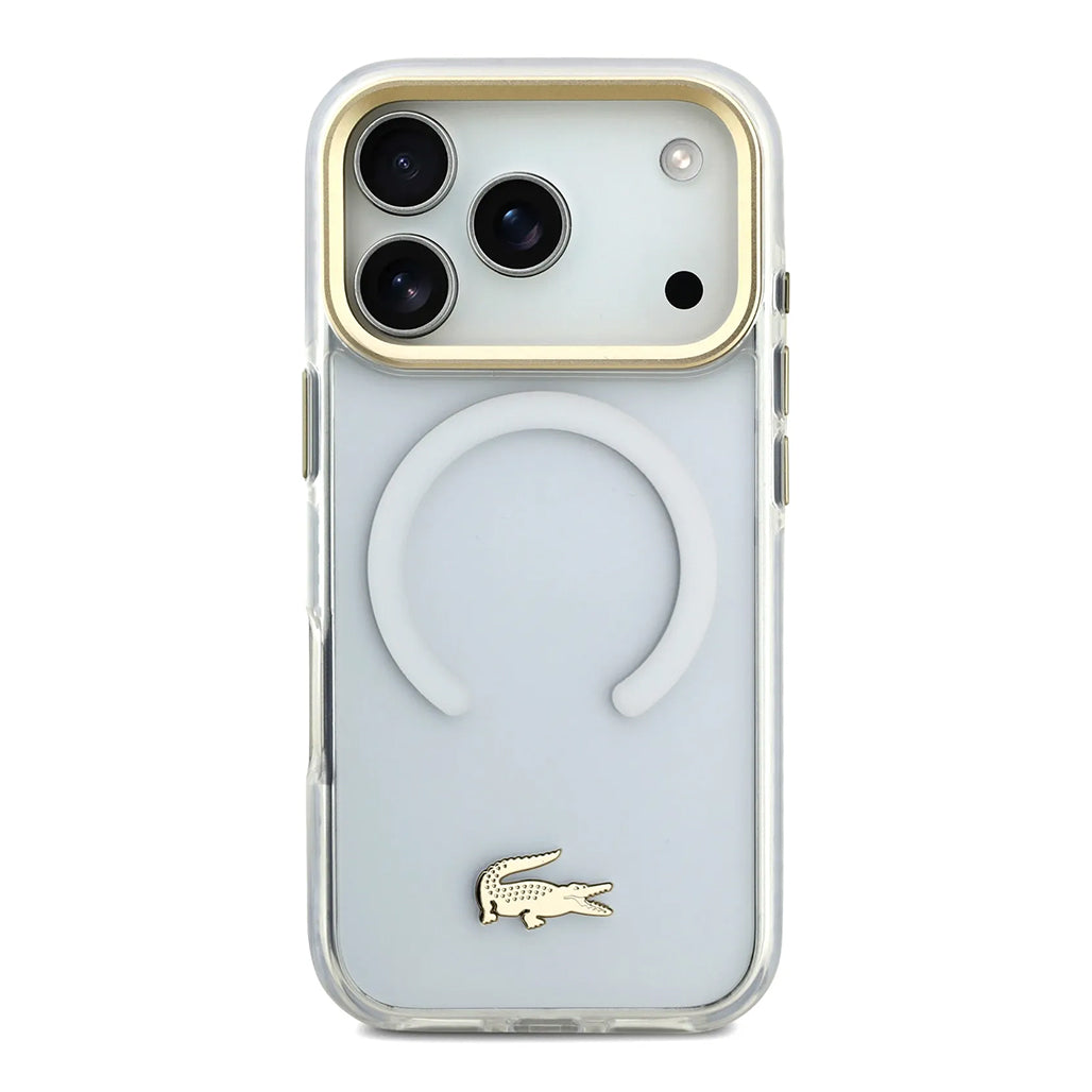 A Photo Of Lacoste MagSafe Transparent TPU+PC Frosted Case for iPhone 17 Pro