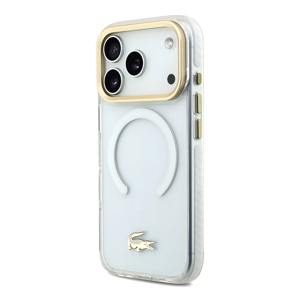 A Photo Of Lacoste MagSafe Transparent TPU+PC Frosted Case for iPhone 17 Pro
