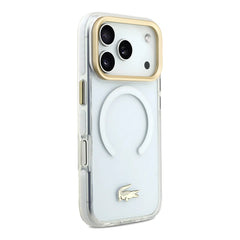 A Photo Of Lacoste MagSafe Transparent TPU+PC Frosted Case for iPhone 17 Pro