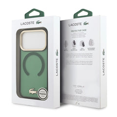 A Photo Of Lacoste MagSafe Transparent TPU+PC Frosted Case for iPhone 17 Pro