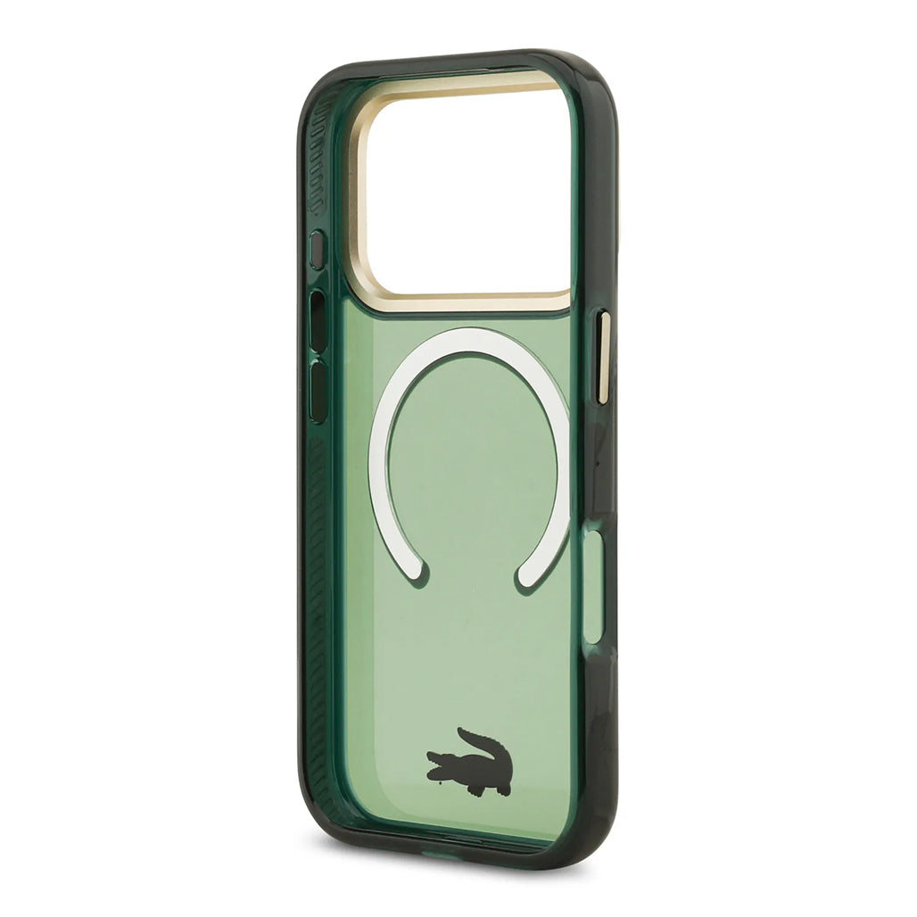 A Photo Of Lacoste MagSafe Transparent TPU+PC Frosted Case for iPhone 17 Pro