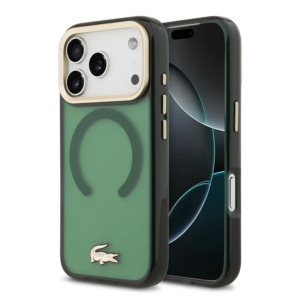 A Photo Of Lacoste MagSafe Transparent TPU+PC Frosted Case for iPhone 17 Pro
