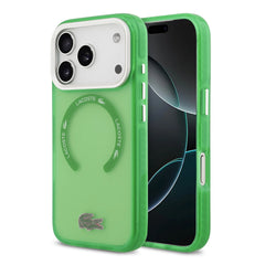 A Photo Of Lacoste MagSafe Transparent TPU+PC Case with Frosted Finish for iPhone 17 Pro