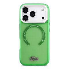 A Photo Of Lacoste MagSafe Transparent TPU+PC Case with Frosted Finish for iPhone 17 Pro