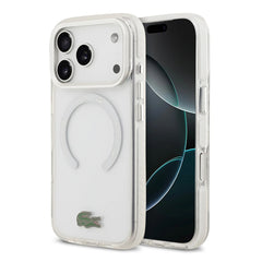 A Photo Of Lacoste MagSafe Transparent TPU+PC Case with Frosted Finish for iPhone 17 Pro