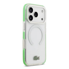 A Photo Of Lacoste MagSafe Transparent TPU+PC Case with Frosted Finish for iPhone 17 Pro