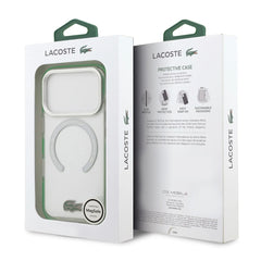 A Photo Of Lacoste MagSafe Transparent TPU+PC Case with Frosted Finish for iPhone 17 Pro