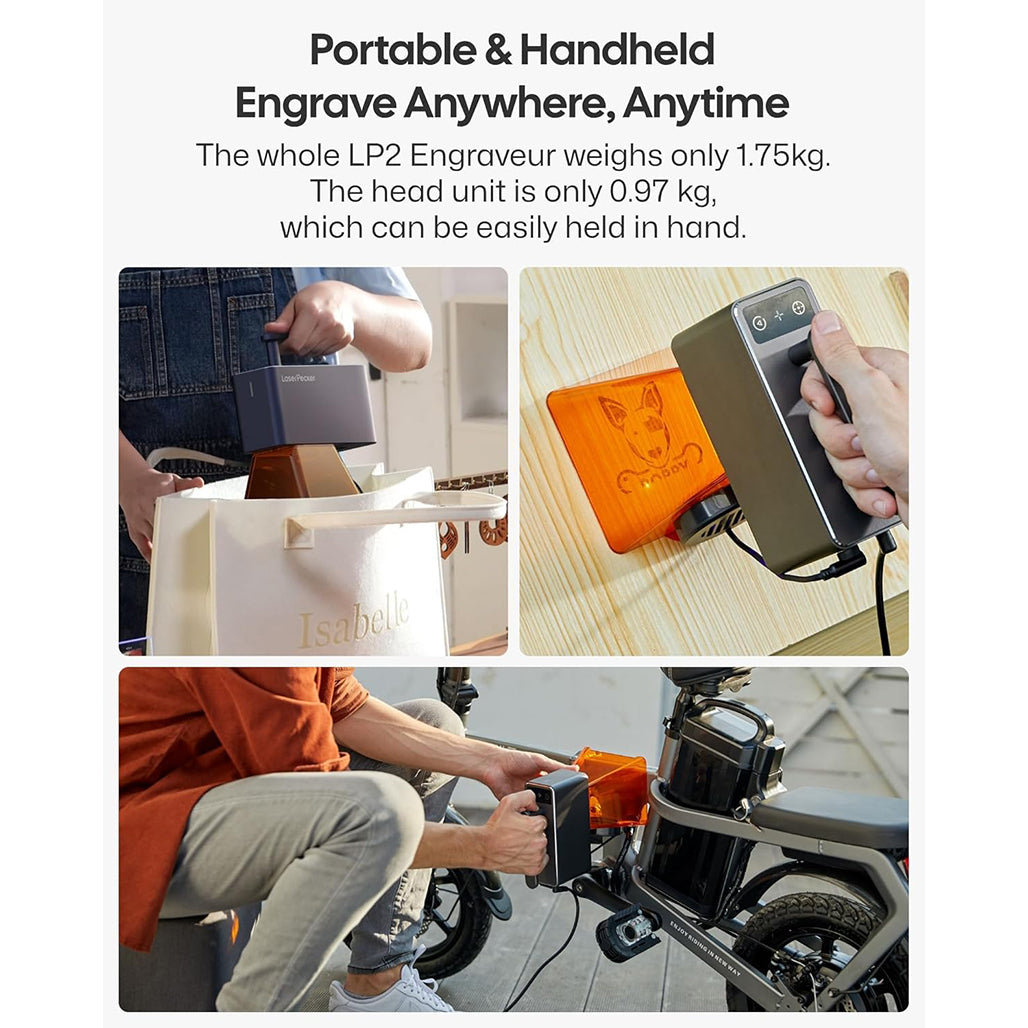 A Photo Of LaserPecker LP2 Portable Handheld Laser Engraver