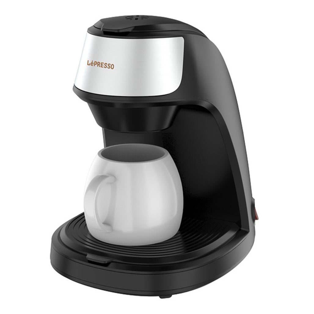 A Photo Of LePresso Mini Coffee Maker with Ceramic Mug