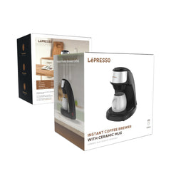 A Photo Of LePresso Mini Coffee Maker with Ceramic Mug