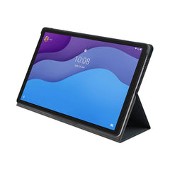 A Photo Of Lenovo Tab M10 HD Folio Case & Film | ZG38C02761 | Black, Dual Stand Positions, Anti-Scratch Protection