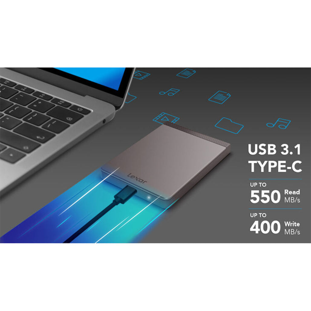 A Photo Of Lexar SL200 Portable USB 3.1 Type-C - 1TB External SSD