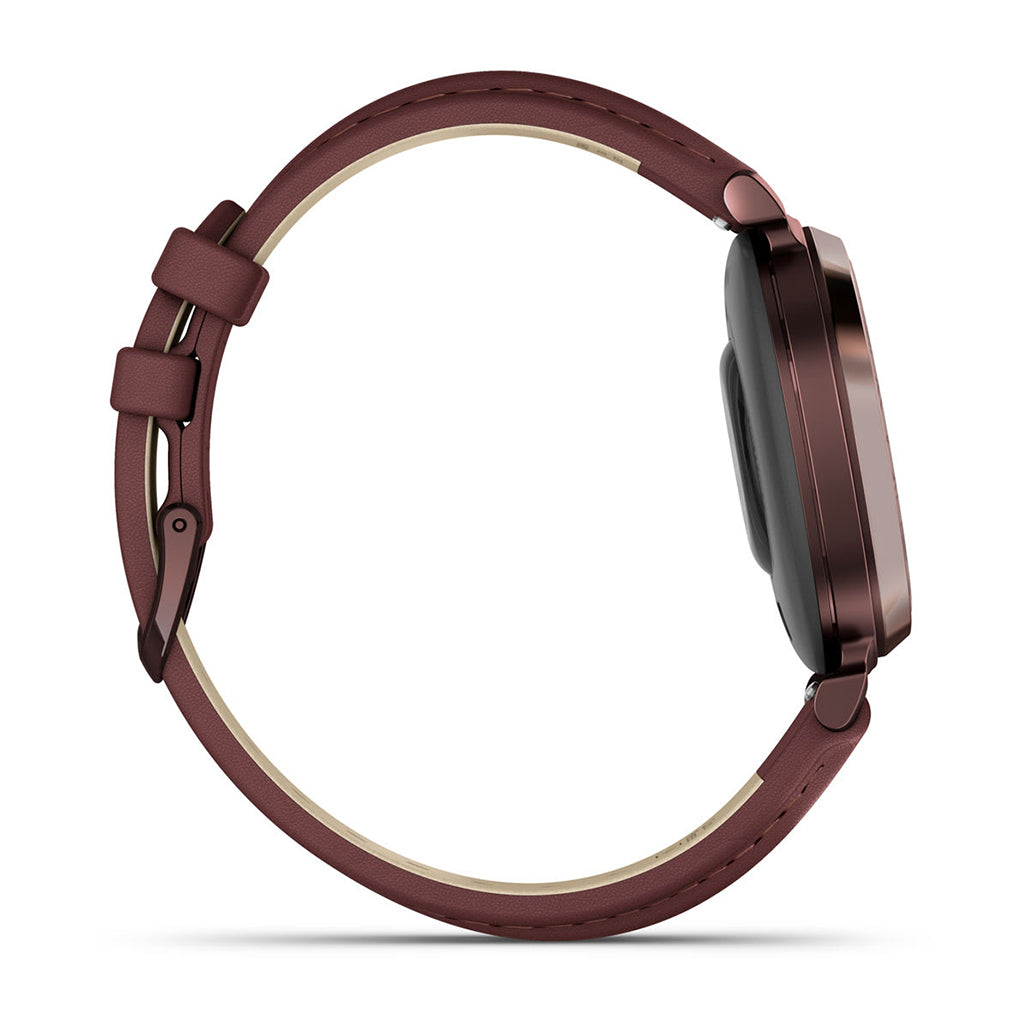 A Photo Of Garmin Lily 2 Classic - Dark Bronze with Mulberry Leather Band - 010-02839-03