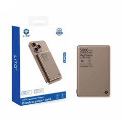 A Photo Of Lito LP01 5000mAh Wireless Magnetic Power Bank – 15W MagSafe Charging, 20W PD Fast Charge
