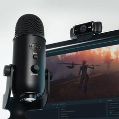 A Photo Of Logitech Pro Streamer Pack - Blue Yeti USB Microphone & C922 Pro HD Webcam