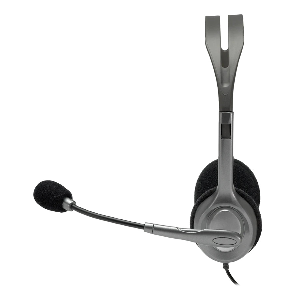 A Photo Of Logitech H110 Stereo Headset with 3.5mm Dual Plug