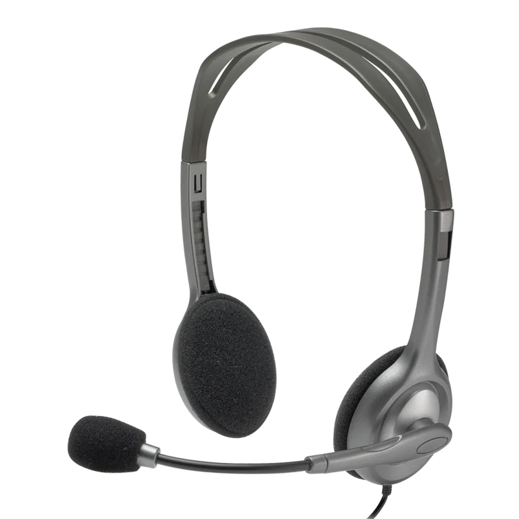 A Photo Of Logitech H110 Stereo Headset with 3.5mm Dual Plug
