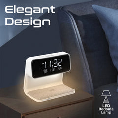 A Photo Of Promate Lumix-15W Multi-Function LED Alarm Clock with 15W Wireless Charger