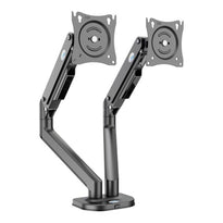 Kaloc/Zeno M8D Dual Monitor Mount – Adjustable for Screens 17 to 30 Inches with VESA Compatibility