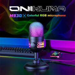 A Photo Of Onikuma M930 Studio RGB Microphone