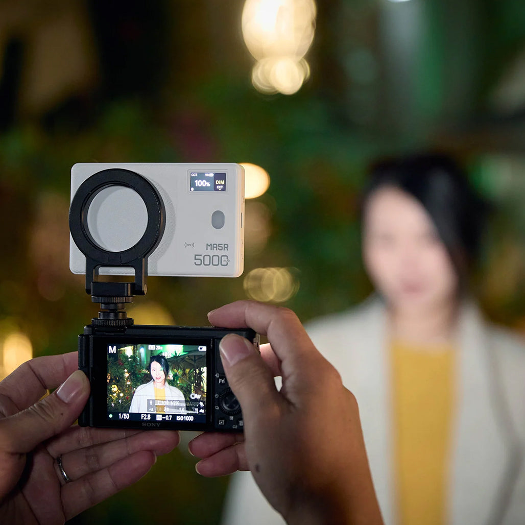 A Photo Of Godox MA5R Magnetic Full-Color LED Light with Bluetooth & NFC – Pocket-Sized Video Lighting for Content Creators