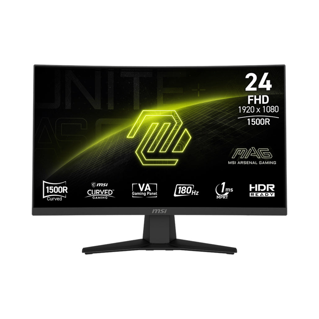 A Photo Of MSI MAG 244C - 24” FHD 180Hz Curved Gaming Monitor