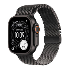 A Photo Of Apple 49mm Black Titanium Milanese Loop Band